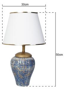 Stolná lampa 1xE27/40W/230V modrá/zlatá