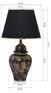 Stolná lampa 1xE27/40W/230V čierna