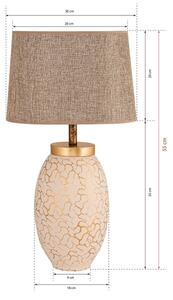 Stolná lampa 1xE27/40W/230V béžová/zlatá