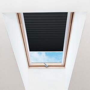 Plisé roleta na strešné okná, Priesvitná, Čierná, P 012 , 20 x 50 cm