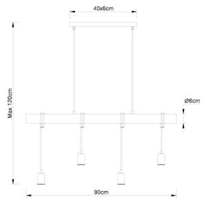 Globo 15459-4H - Luster na lanku LEO 4xE27/60W/230V