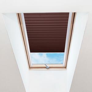 Plisé roleta na strešné okná, Priesvitná, Čokoládová, P 007 , 20 x 50 cm