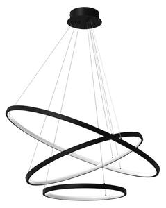 LED Luster na lanku HOOP LED/93W/230V pr. 80 cm 4000K čierna