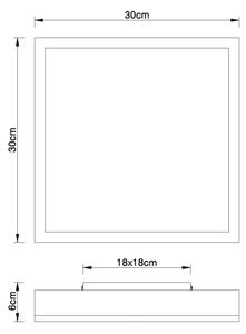 Globo 416080AD1 - LED Stropné svietidlo DORO LED/12W/230V 3000K 30x30 cm