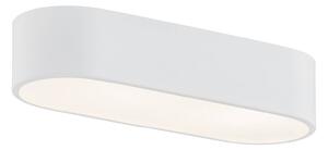 Stropné svietidlo Tilden z ocele v bielej farbe, dĺžka 50 cm