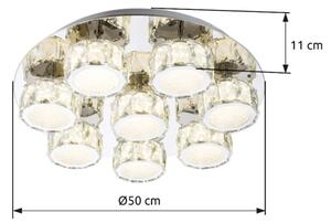 Globo 49350D5 - LED Stm. stropné svietidlo AMUR LED/64W/230V 4000K pr. 50 cm