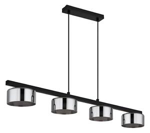 Globo 16055-4HS - LED Luster na lanku HIGGINS 4xGX53/6W/230V dymová/čierna