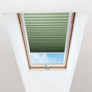 Plisé roleta na strešné okná, Priesvitná, Tmavo zelená, P 019 , 20 x 50 cm