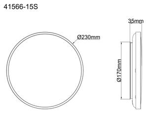 Globo 41566-15S - LED Stropné svietidlo NIELSEN LED/15W/230V pr. 23 cm čierna