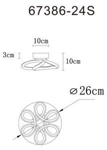 Globo 67386-24S - LED stropné svietidlo MELISAND 24W/230V pr. 26 cm matný chróm