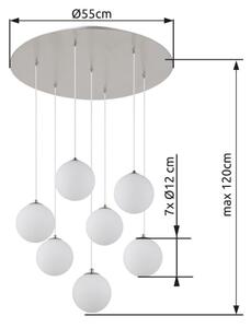 Globo 56140-7H - LED Luster na lanku RIHA 7xG9/3,5W/230V biela