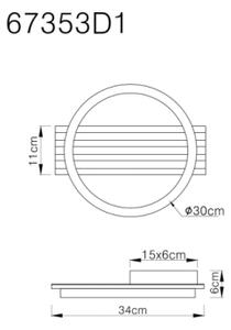 Globo 67353D1 - LED Stropné svietidlo TISHA LED/12W/230V 3000K 30x34 cm