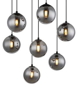 Globo 56133-7H - LED Luster na lanku RIHA 7xG9/3,5W/230V dymová/čierna