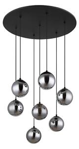 Globo 56133-7H - LED Luster na lanku RIHA 7xG9/3,5W/230V dymová/čierna