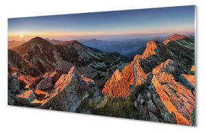 Nástenný panel  horské slnko 100x50 cm