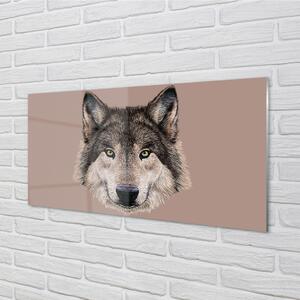 Nástenný panel  maľované vlk 100x50 cm