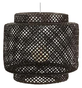 Atmosphera - Luster na lanku LIBY 1xE27/40W/230V bambus/čierna
