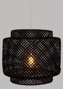 Atmosphera - Luster na lanku LIBY 1xE27/40W/230V bambus/čierna