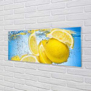 Obraz na skle Lemon vo vode 140x70 cm 2 Prívesky