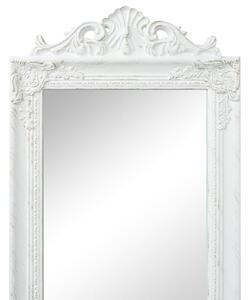 Samostatne stojace zrkadlo v barokovom štýle 160x40 cm, biele