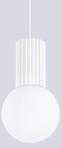 Sollux SL.1709 - Luster na lanku HALO 1xG9/8W/230V pr. 12 cm biela