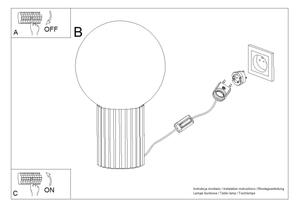 Sollux SL.1741 - Stolná lampa HALO 1xG9/8W/230V pr. 12 cm modrá