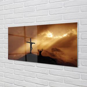Nástenný panel  Jesus Cross Light 100x50 cm