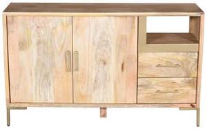 KOMODA, mangové drevo, prírodná farba, 145/87/40 cm MID.YOU - Komody, Online Only