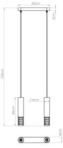 Sollux SL.1687 - Luster na lanku LAMI 2xGU10/10W/230V biela