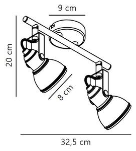 Nordlux - Bodové svietidlo ASLAK 2xGU10/35W/230V čierna