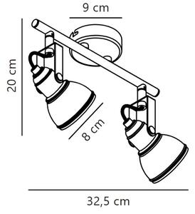 Nordlux - Bodové svietidlo ASLAK 2xGU10/35W/230V biela