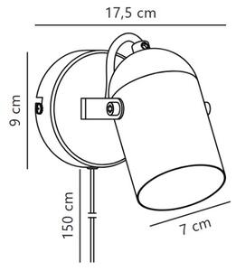 Nordlux - Nástenné bodové svietidlo LOTUS 1xE14/40W/230V