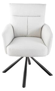 Dizajnová otočná stolička Maddison biela