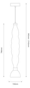 LED Luster na lanku LUCCO LED/18W/230V pr. 15 cm zlatá