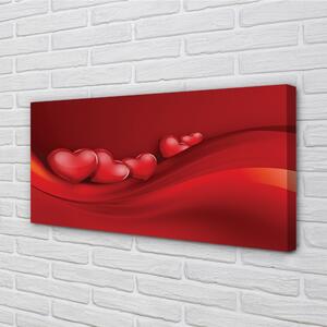 Obraz canvas Červené srdce pozadia 100x50 cm