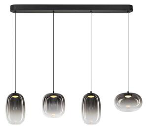 LED Luster na lanku VASO LED/15W/230V čierna/dymová