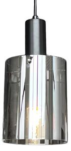 Luster na lanku ARCADIA 1xE27/60W/230V pr. 13 cm čierna/dymová