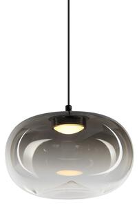 LED Luster na lanku VASO LED/4W/230V pr. 18 cm čierna/dymová