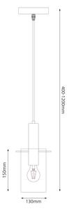 Luster na lanku ARCADIA 1xE27/60W/230V pr. 13 cm čierna/dymová