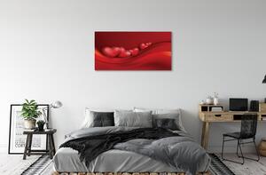Obraz canvas Červené srdce pozadia 100x50 cm