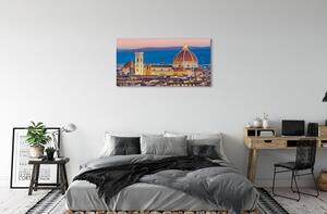Obraz na plátne Taliansko katedrála panoráma v noci 100x50 cm