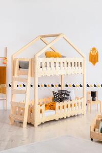 Adeko Detská poschodová posteľ domček ZIPPO B Veľkosť spacej plochy: 160x70 cm