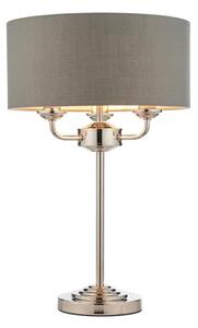 Endon 99149 - Stolná lampa HIGHCLERE 3xE14/18W/230V šedá/lesklý chróm