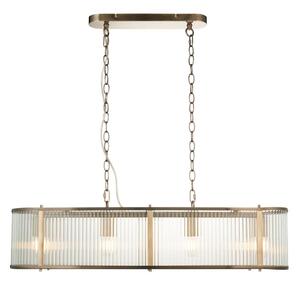 Endon 110945 - Luster na reťazi RIDGETON 4xE14/6W/230V mosadz/číra