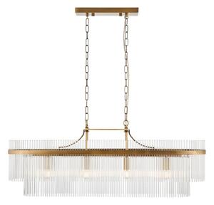 Endon 112573 - Luster na reťazi MARIETTA 4xE14/6W/230V mosadz/číra