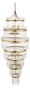Endon 112793 - Luster na reťazi MARIETTA GRAND 21xE14/6W/230V mosadz/číra