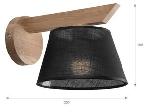 Brilagi - LED Nástenné svietidlo ANTHONY 1xE14/40W/230V dub/čierna