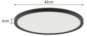 Brilagi - LED Kúpeľňové svietidlo ULTRA SLIM LED/24W/230V pr. 42 cm čierna IP54