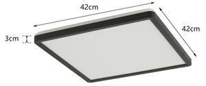 Brilagi - LED Kúpeľňové svietidlo ULTRA SLIM LED/24W/230V 42x42 cm čierna IP54