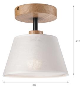 Brilagi - LED Prisadený luster ANTHONY 1xE14/60W/230V dub/biela
